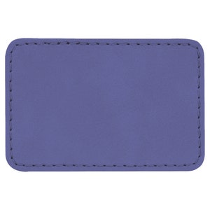 Set of 10 Blank Purple Laserable Leatherette Rectangle Patch with Adhesive, Hat Patch, Glowforge, Xtool, OMTech