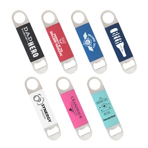 Sample Set of Blank Laserable Silicone Bottle Opener for engraving - Sample Set includes all 7 colors