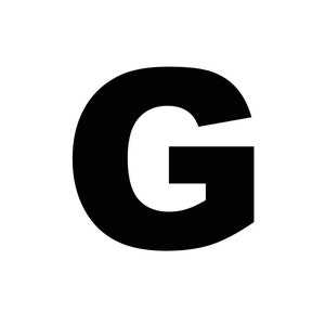 May include: Black uppercase letter G.