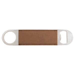 Set of 12 Blank Dark brown Laserable Leatherette Bottle Opener for engraving, Large