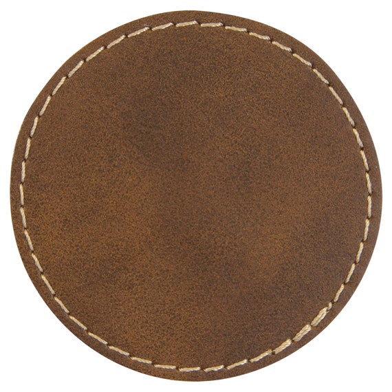 Buy 30 Pcs Blank Leather Patches for Hats with Adhesive Round