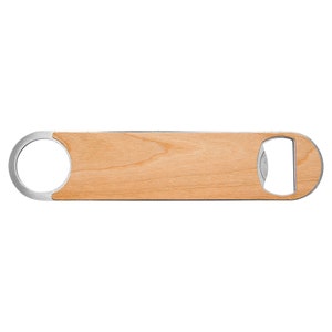 Set of 12 Blank Wood Veneer Laserable Bottle Opener for Engraving