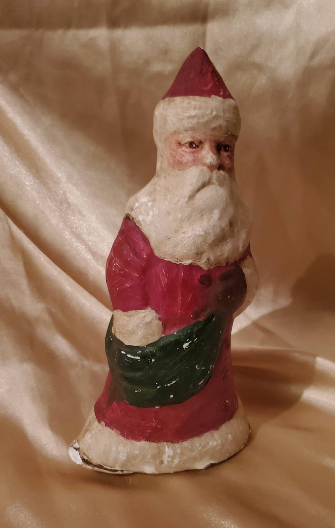 Vintage Handmade Plaster Old World Santa in Red n White Suit Etsy.de Vintage Handmade Plaster Old World Santa in Red n White Suit Etsy.de