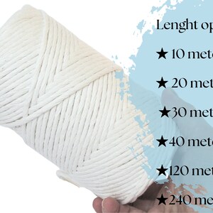 Single Strand Bulk Macrame Cord, 100% Cotton Fiber Art Rope, Macrame ...