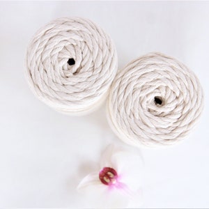 Single Strand Bulk Macrame Cord, 100% Cotton Fiber Art Rope, Macrame ...