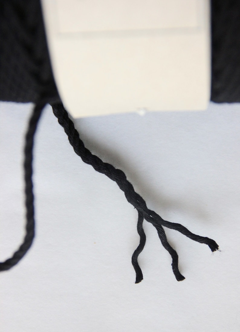 3 strand Macrame Rope Cordon 3-ply 3mm Twisted Cotton Rope String Macrame Yarn BLACK Cotton Cord Cotton Rope Macrame Twine