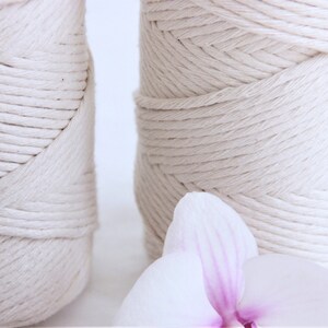 Single Strand Bulk Macrame Cord, 100% Cotton Fiber Art Rope, Macrame ...