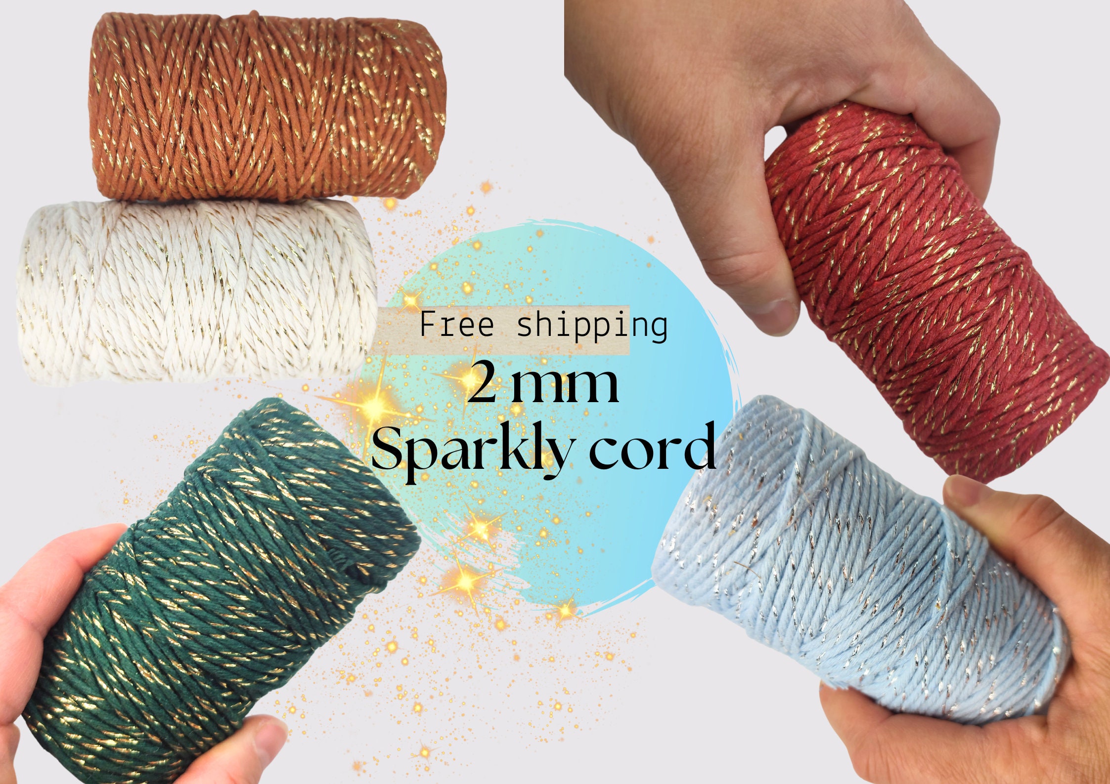 150G Hollow Cotton Thread 2mm Round Strand Yarn Japanese Cotton Hemp Woven  Round Rope knitting and Crochet Hooks
