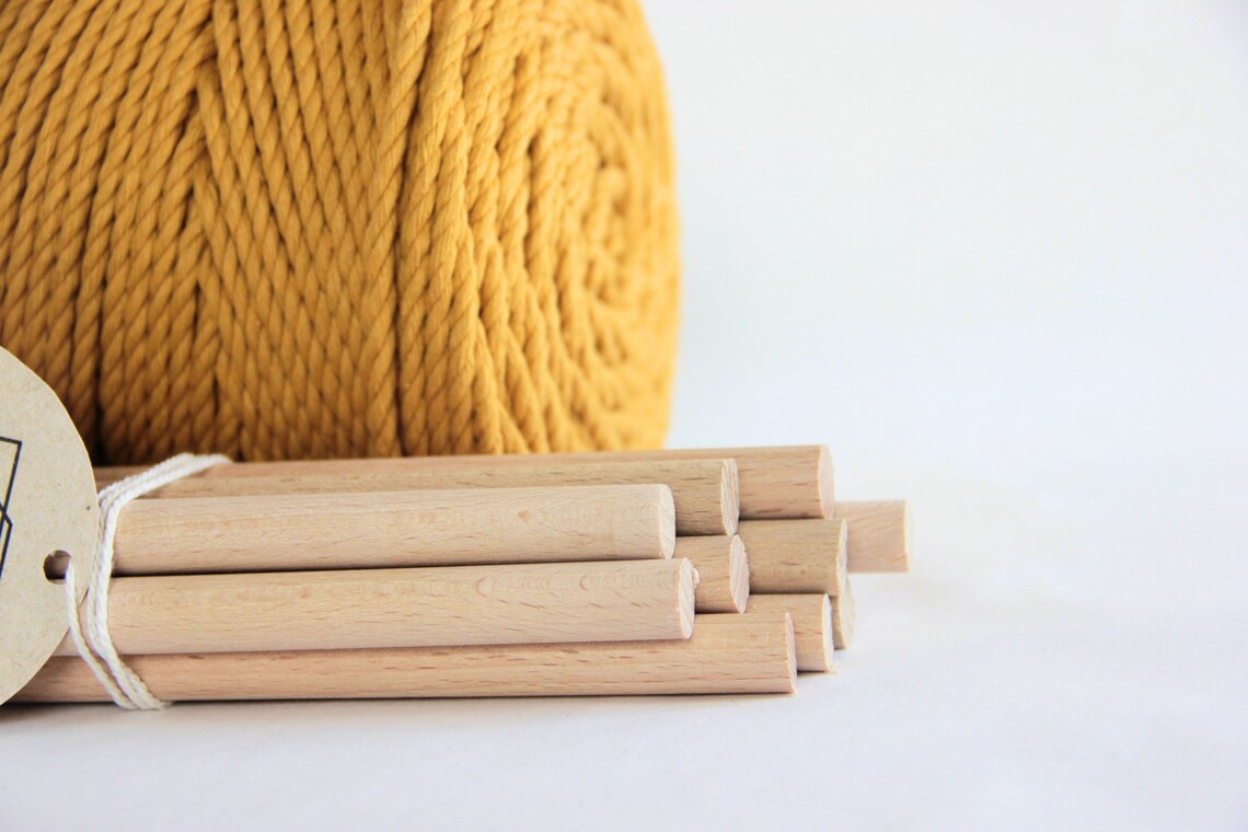 Wooden dowels SET of 5 Wood Sticks Pine Tree Dowels Macrame Etsy