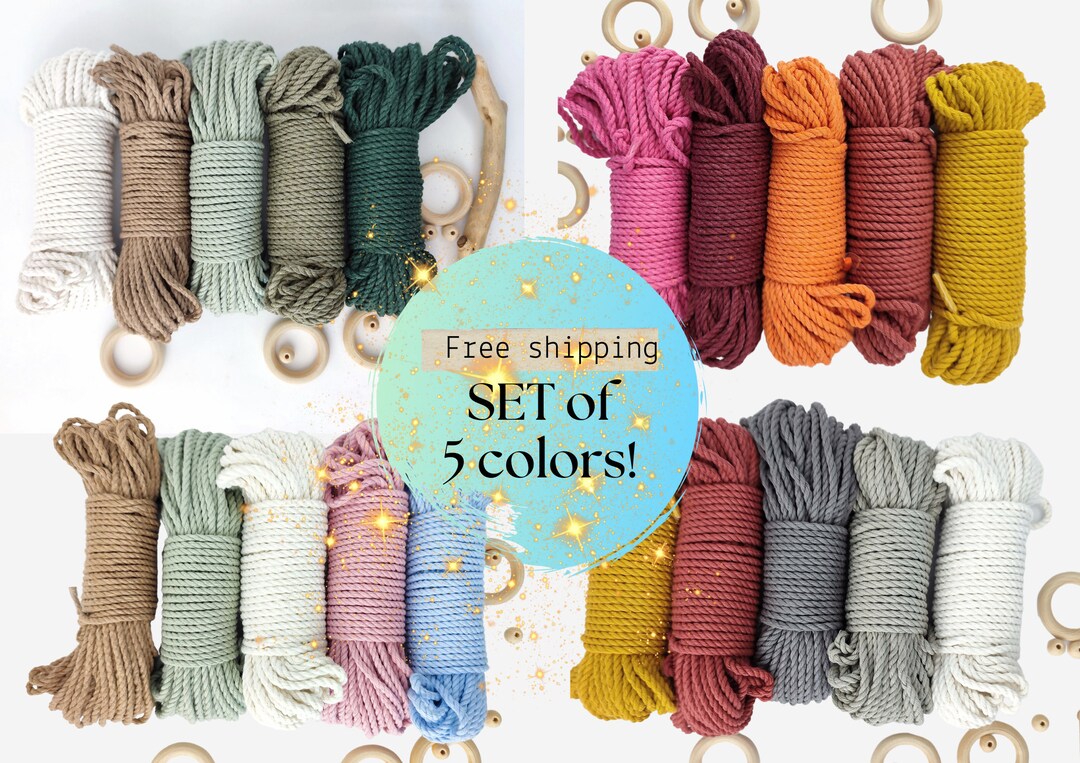 Corda Di Cotone Macramè 4 Metri - Nero 10mm Per Fai Da Te, Piante Pendenti E Decorazioni - Foto 3