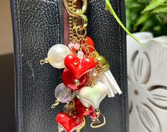 Coach Vintage Y2K Burgundy Leather Heart Photo Holder Bag Charm - Etsy