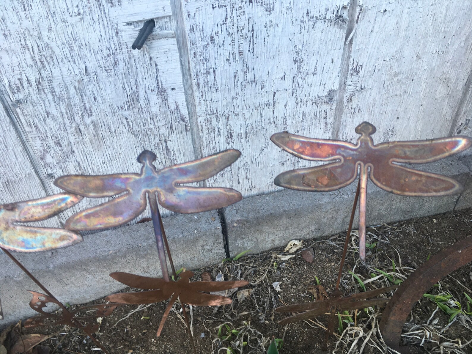 Copper Dragonfly Garden stakes | Etsy