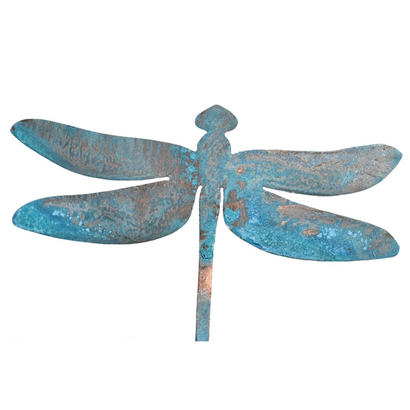 Copper Dragonfly Garden Stake Etsy