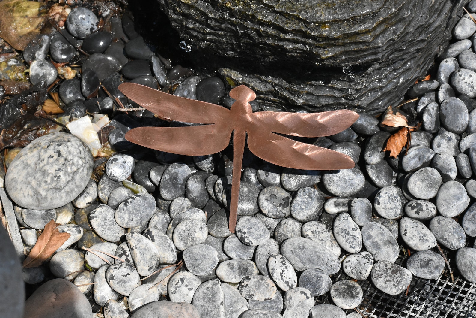 Copper Dragonfly Garden Stake Etsy