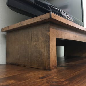 LED TV Riser Stand in Maple Hardwood Made in the USA