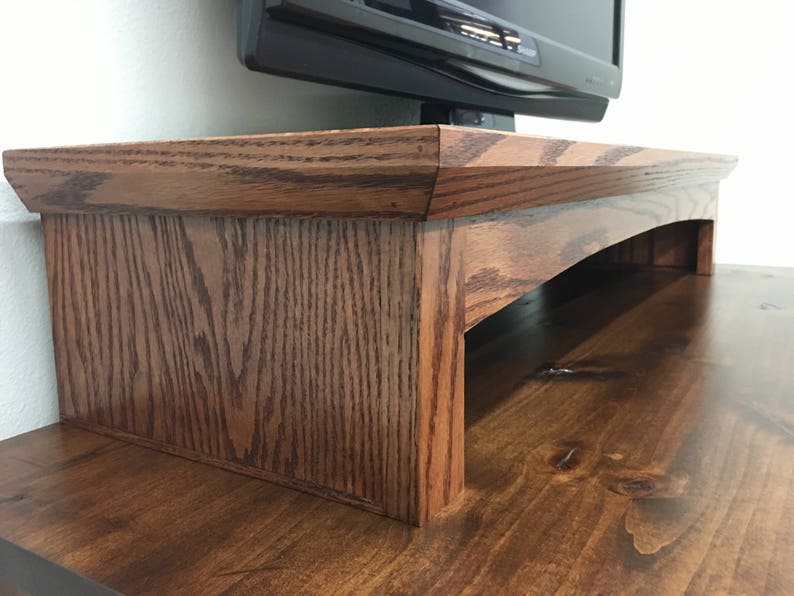 Led Tv Riser LED TV Monitor Riser Stand Entertainment Center Storage Shaker Oak - Etsy