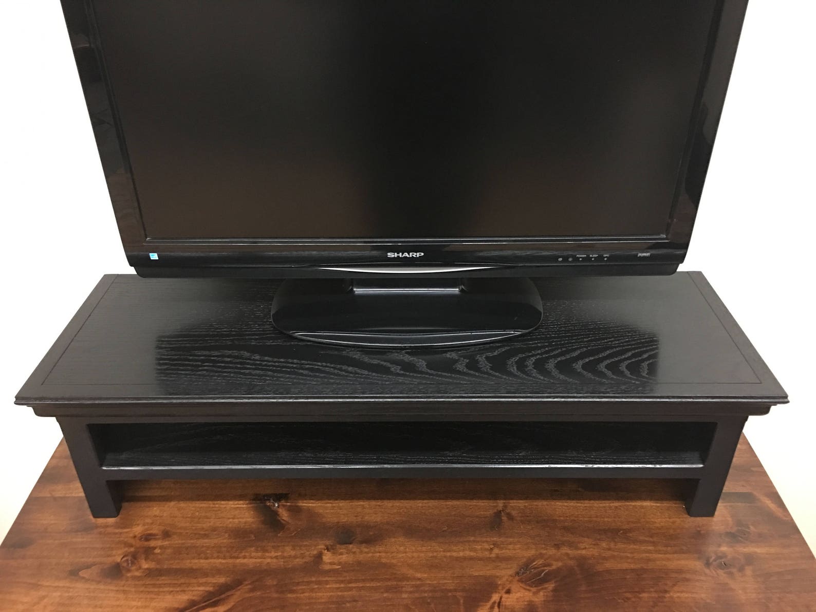 Led Tv Riser LED TV Riser Stand Entertainment Center Storage Space Saver LCD ...