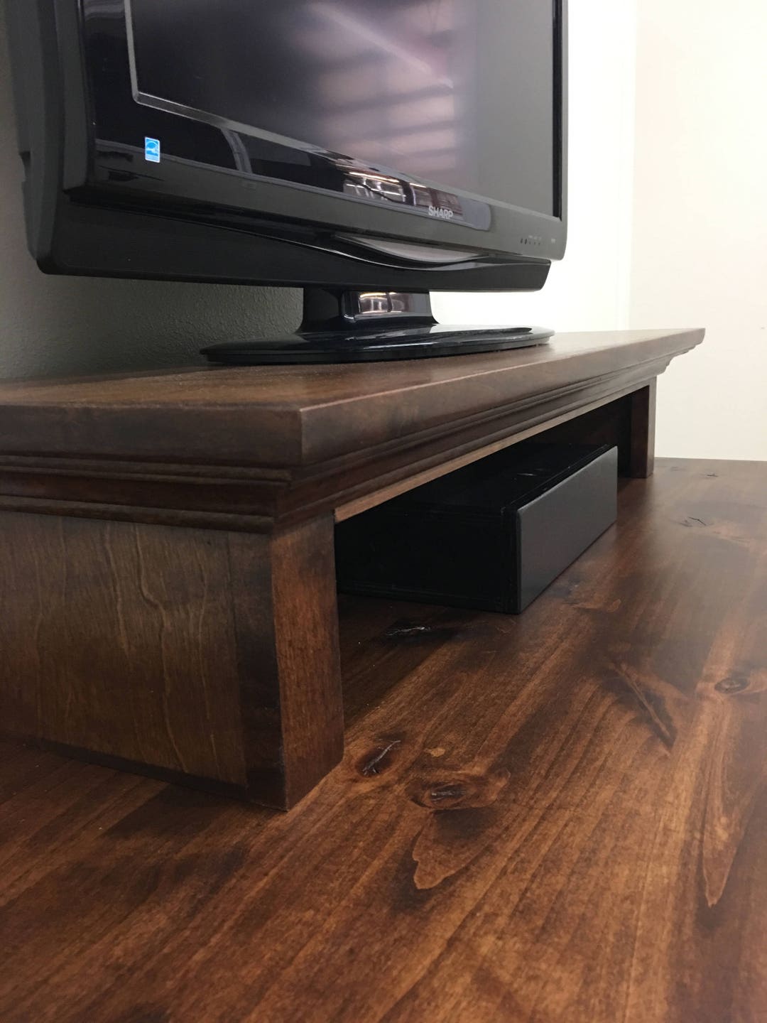 Led Tv Riser LED TV Riser Stand in Alder With Crown Molding New Colors - Etsy