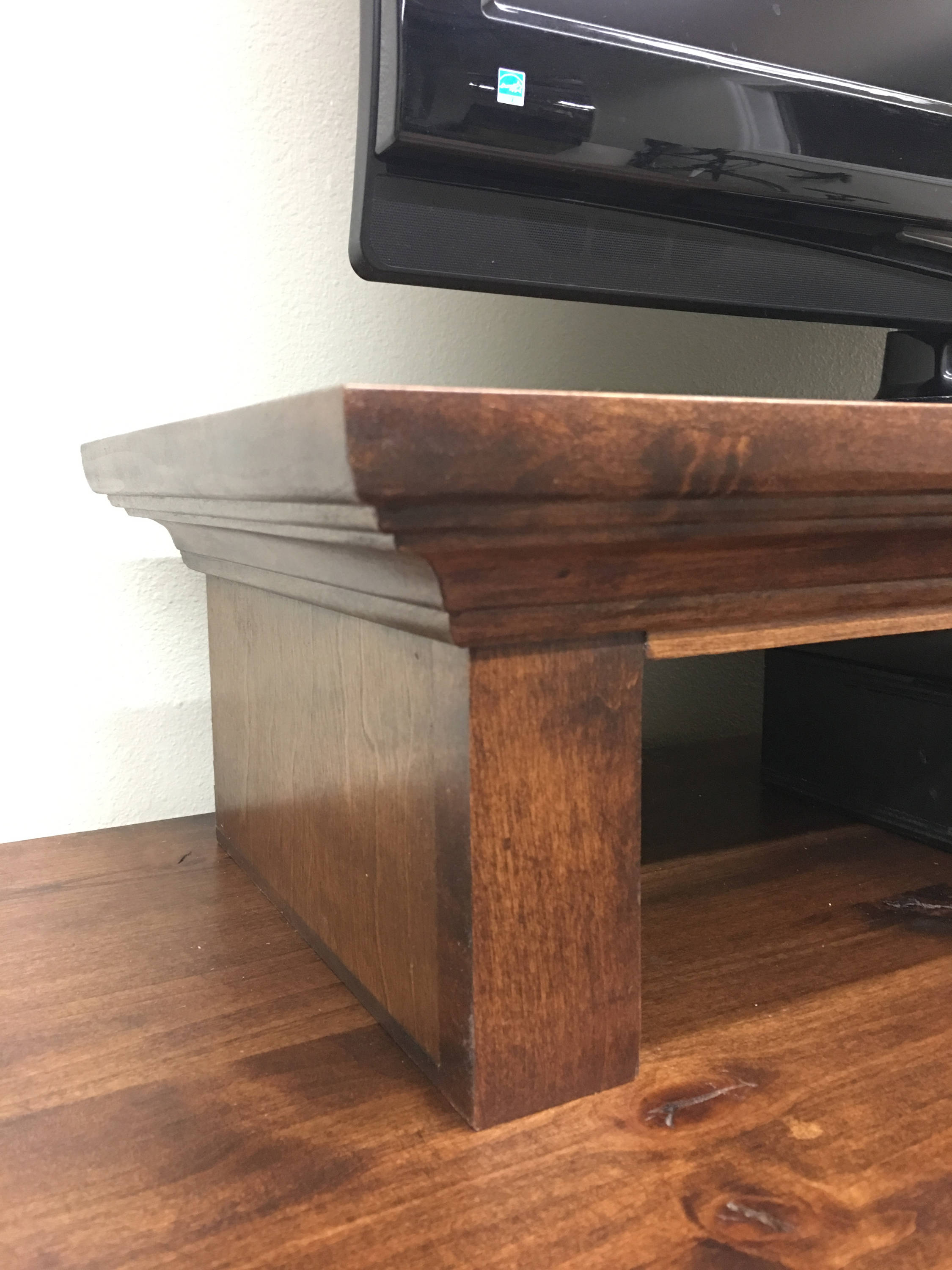 Led Tv Riser LED TV Riser Stand in Alder With Crown Molding New Colors! - Etsy