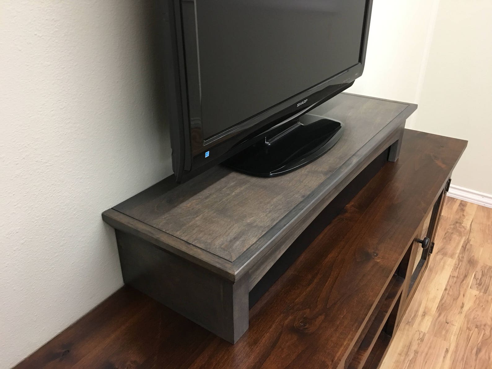 LED TV Riser Stand in Shaker Alder New Colors! - Etsy