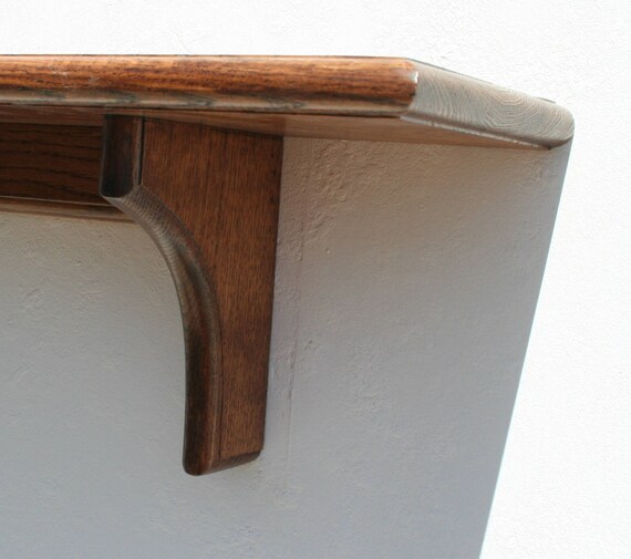 Wall Shelf Traditional Oak Solid Hardwood Etsy