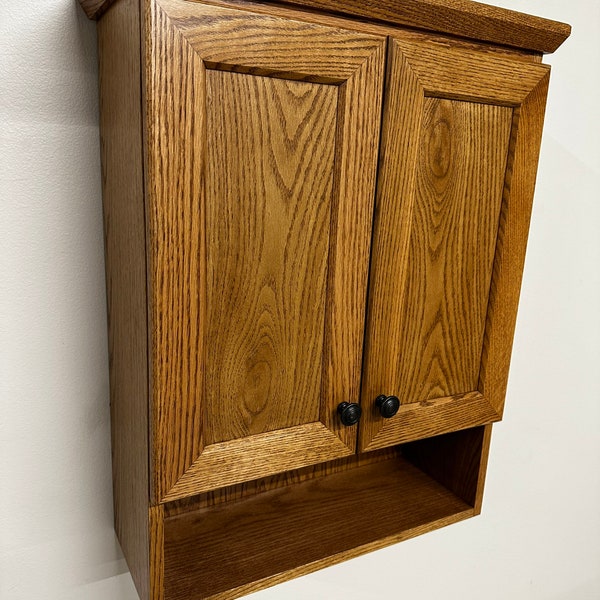 Shaker Oak Storage Cabinet /Medicine Cabinet/Vanity