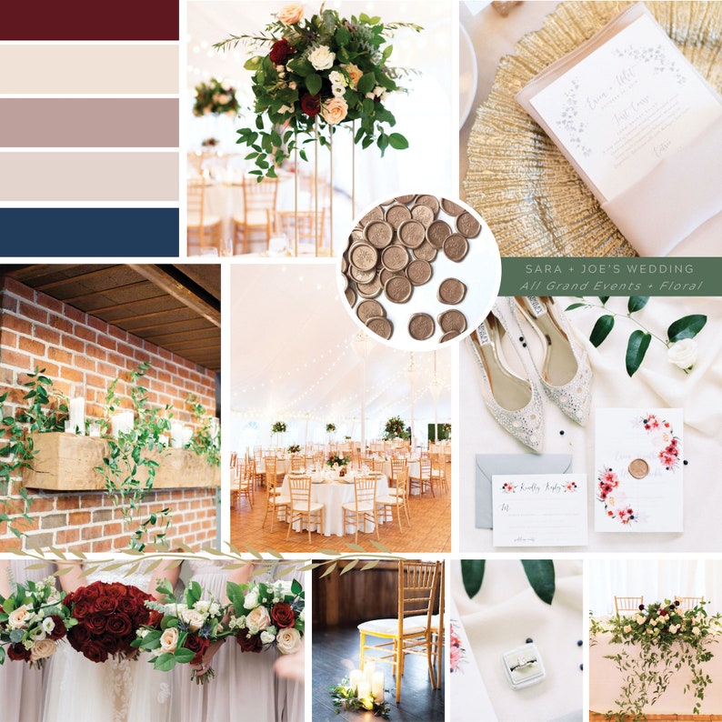 Wedding Mood board InDesign Template INSTANT DOWNLOAD Etsy