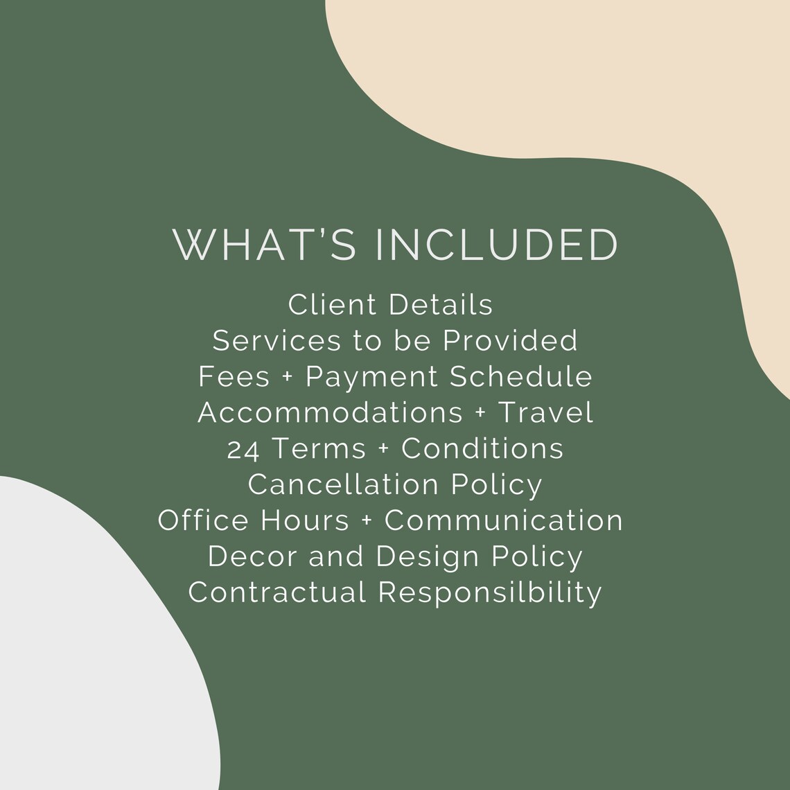 Wedding Day of Coordinator Contract Template SAMPLE PDF Digital