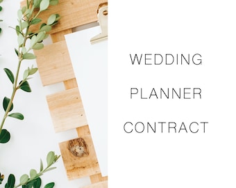 Wedding Planner Full Planning and Design Contract - SAMPLE PDF - Digital Download