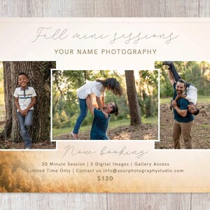 Fall Mini Session 3 Photo Template