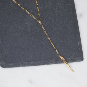 14k Gold Filled Lariat Necklace | Y Necklace | Lariat Necklace | Gold Necklace | Delicate Lariat | Dainty Gold Necklace | Delicate Necklace