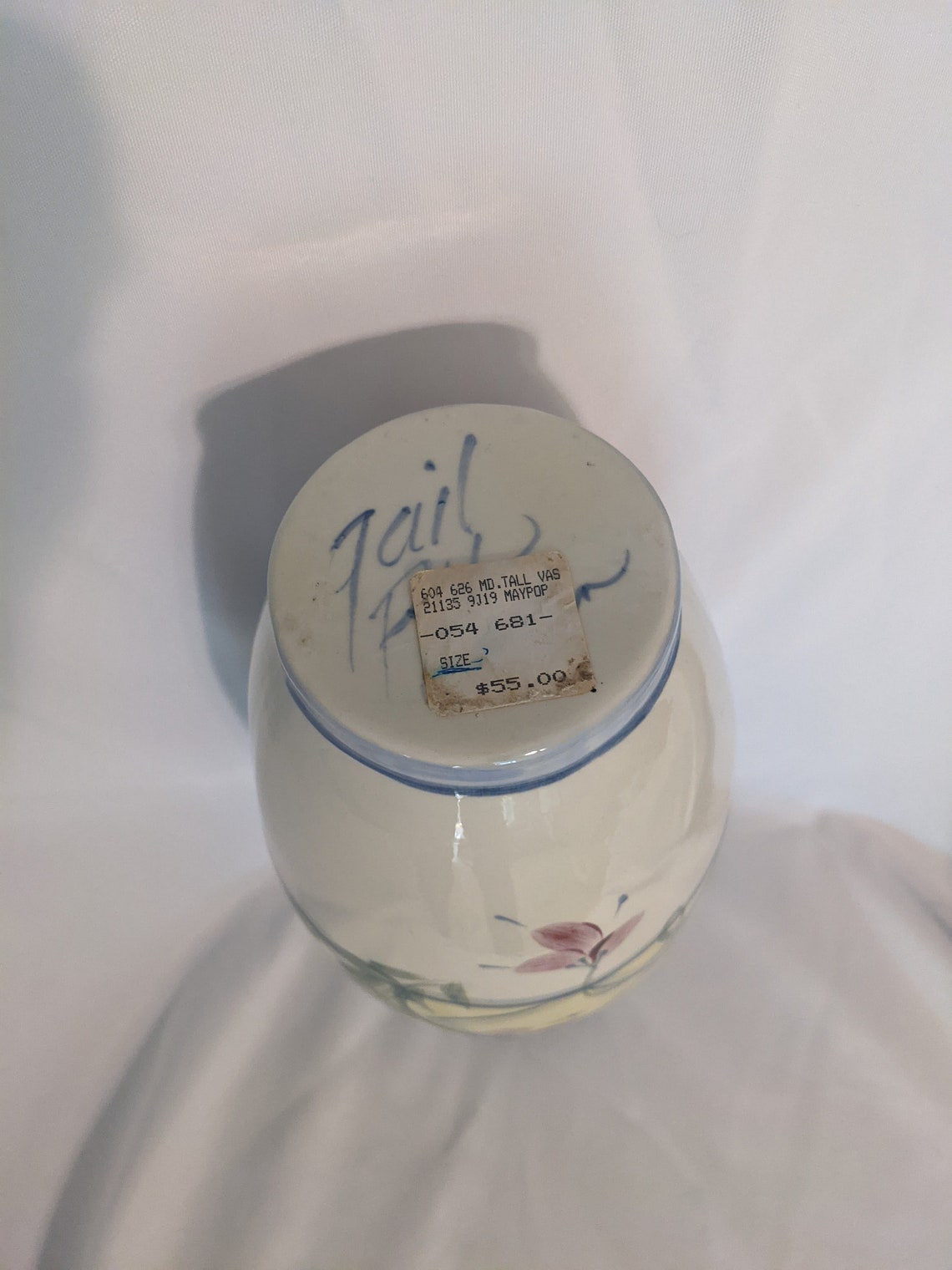 Retired Pattern Maypop Vase Vintage Gail Pittman Etsy