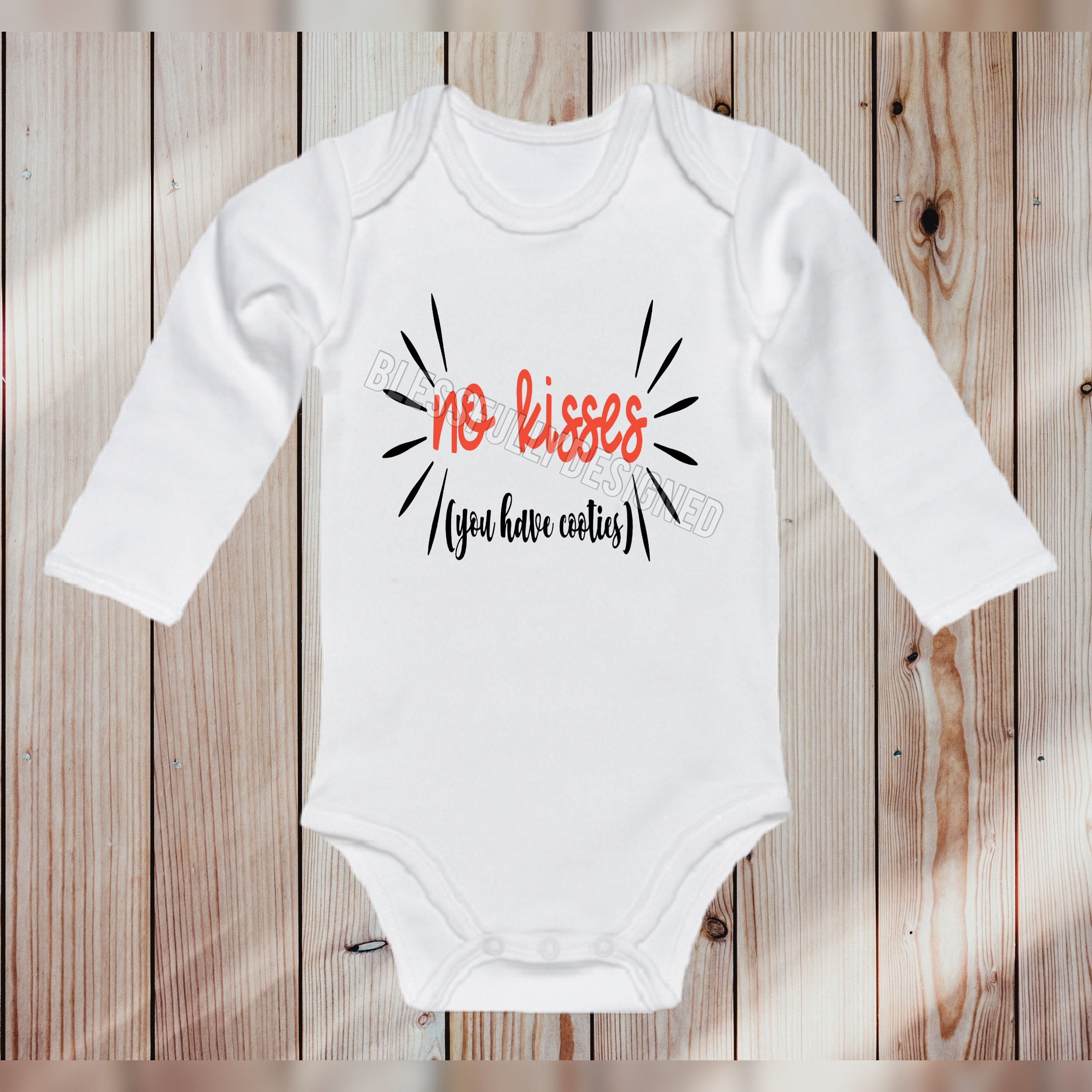 No Kisses You Have Cooties Infant Bodysuit Baby Newborn | Etsy