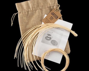 DIY basketry kit | Coaster Set - Makes 4 | rattan/centre cane/reed make your own | WonderWeaver Design | Craft Kit