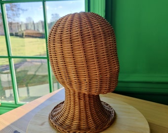 Handmade Rattan/Wicker Mannequin Head | Rattan Wig Stand | Hat Stand | Display | Home Decoration | WonderWeaver Design