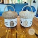 Rattan/Wicker Acorn House Bag | Fairy House | Acorn | WonderWeaver Design | Handmade | Hand-dyed | Limited Edition