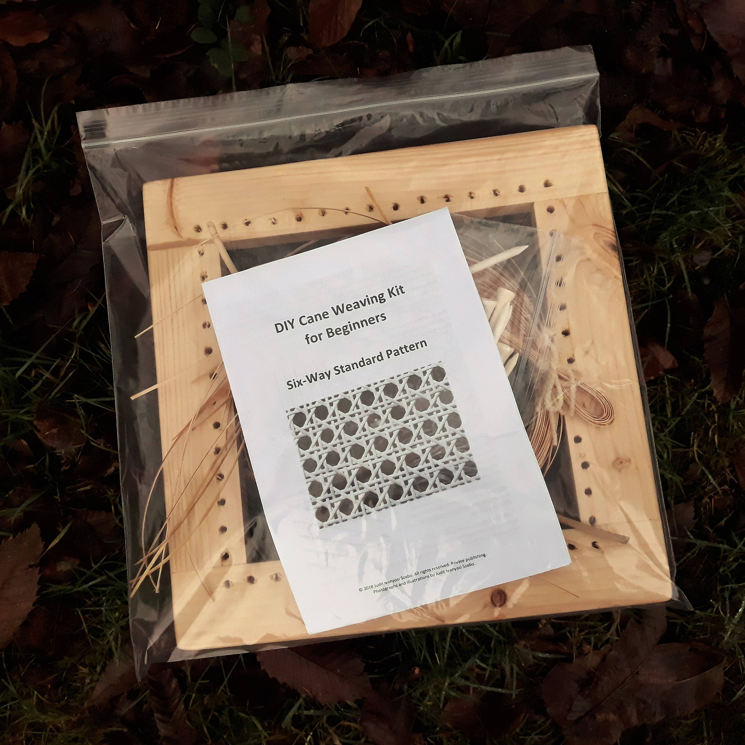 DIY Cane Weaving Kit With Frame Sixway Standard Pattern Etsy