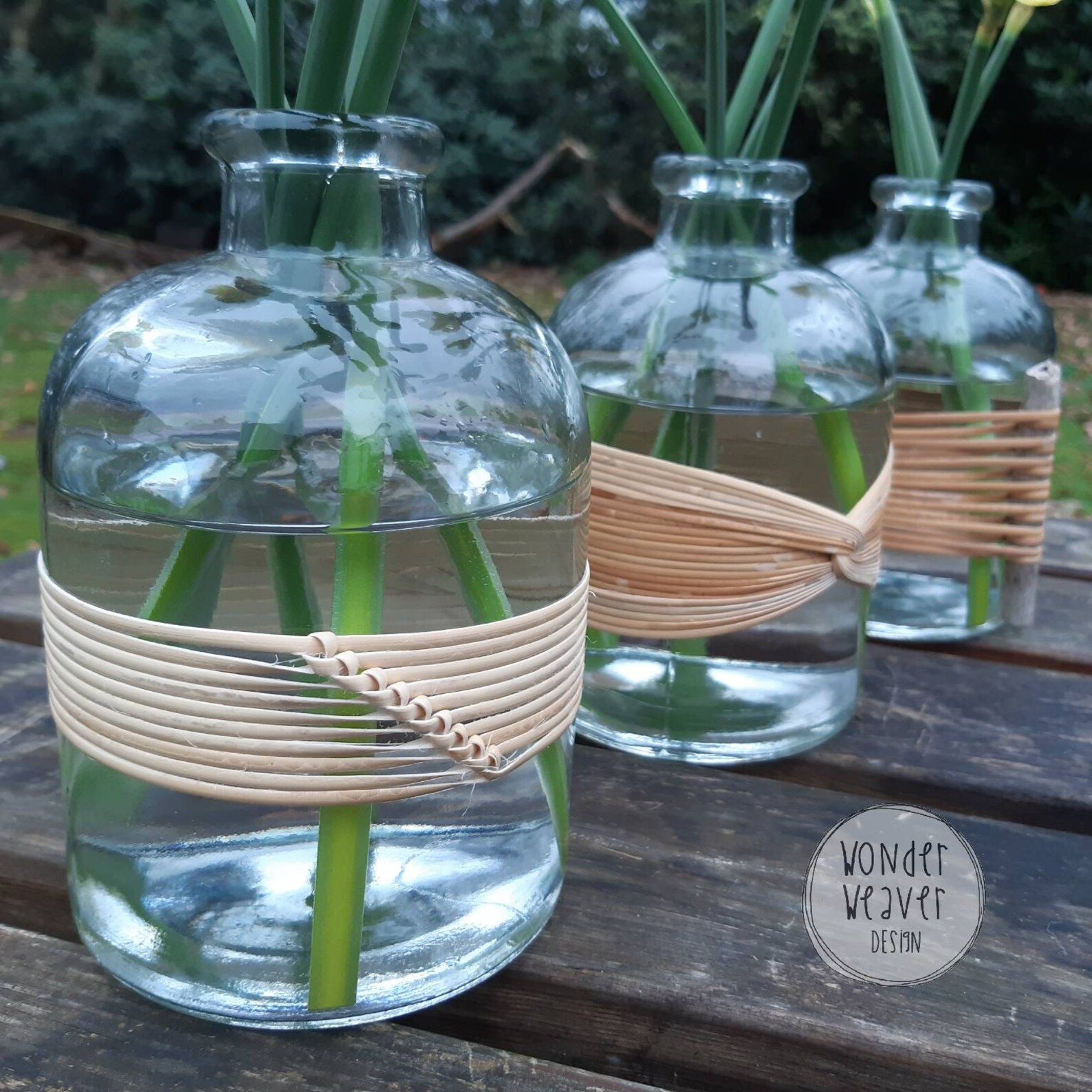 Cane Wrapped Vase Japanese Basketry Decorated With Rattan Etsy