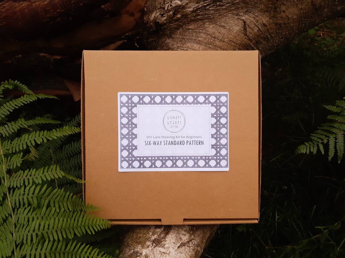 DIY Cane Weaving Kit With Frame Sixway Standard Pattern Etsy