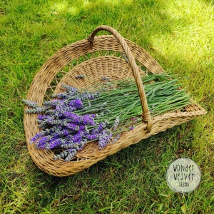 Rattan/Wicker Flower Gathering Basket | Large | Summer Decor | WonderWeaver Design | Handmade