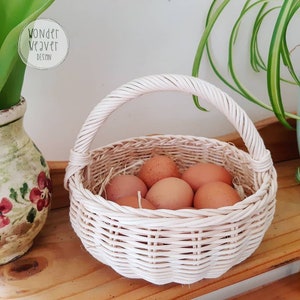 Rattan/Wicker Egg Basket for Easter Limited Edition Egg Basket Easter Egg Hunt WonderWeaver Design Handmade image 2