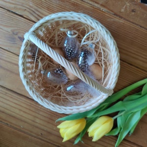 Rattan/Wicker Egg Basket for Easter Limited Edition Egg Basket Easter Egg Hunt WonderWeaver Design Handmade image 3