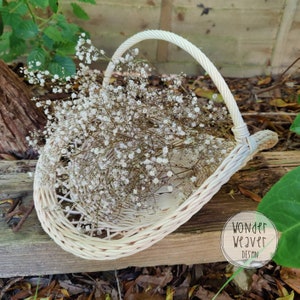 Rattan/Wicker Flower Gathering Basket | Small | Summer Decor | WonderWeaver Design | Handmade