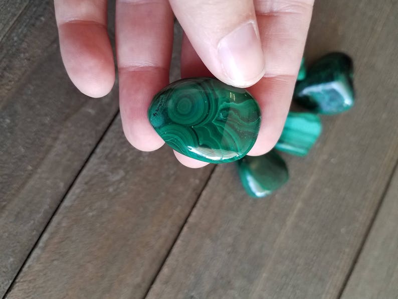 Malachite Crystal Healing Reiki Crystal Polished Malachite Malachite Rock Reiki Infused Rocks Reiki Stone Spiritual Stone image 2