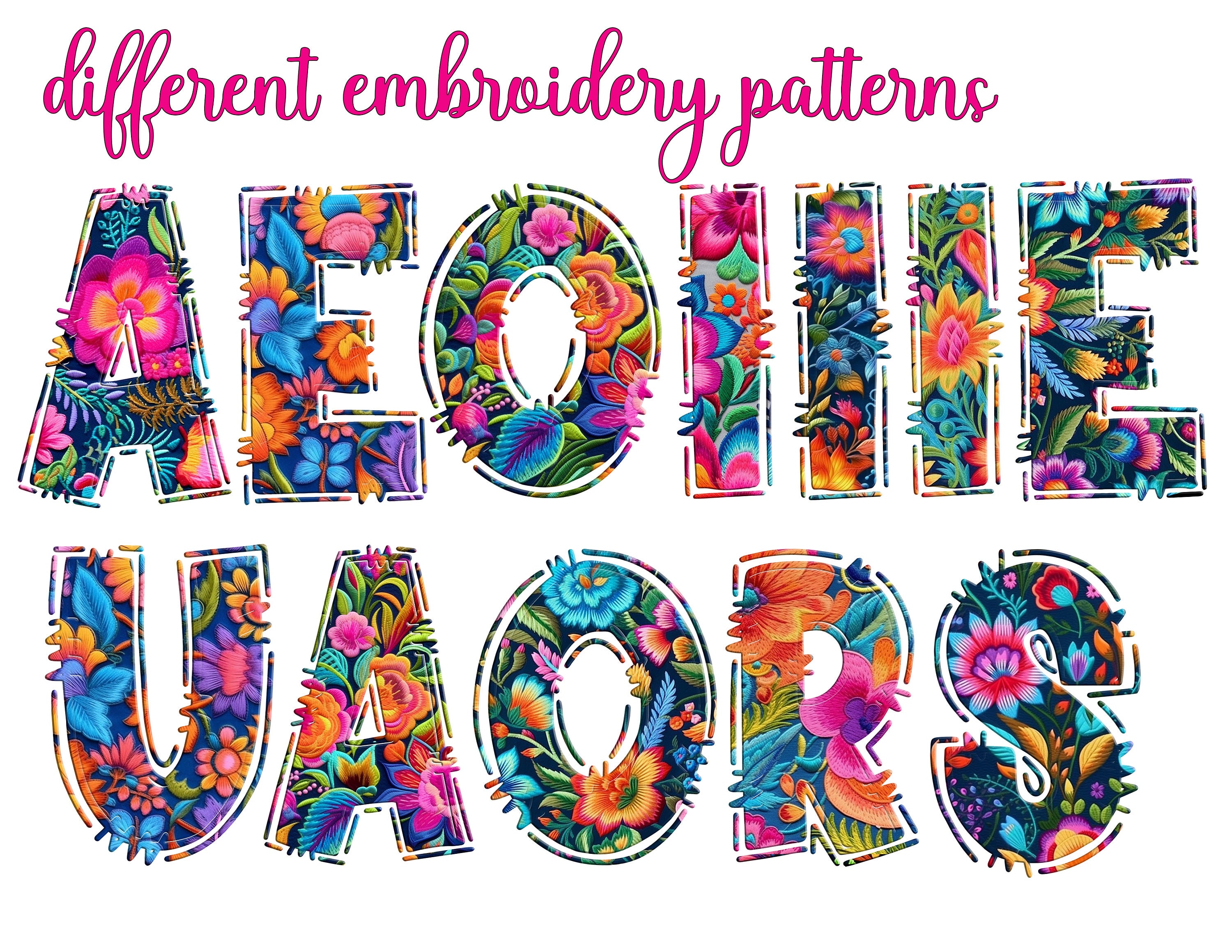 Embroidery Fonts Digital Download Embroidered Font Sublimation Doodle