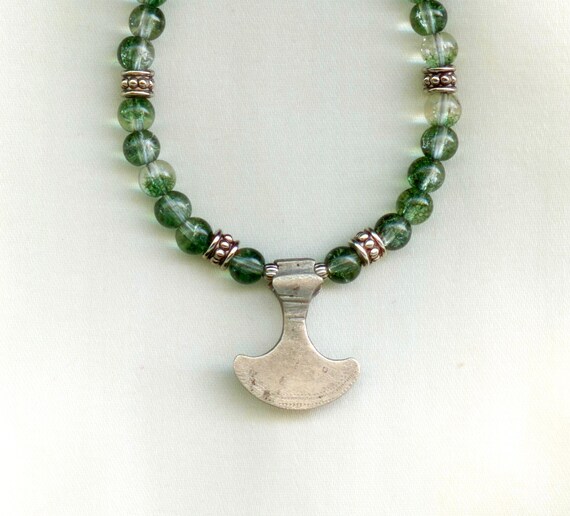 Roman or Celtic Silver Axe Pendant