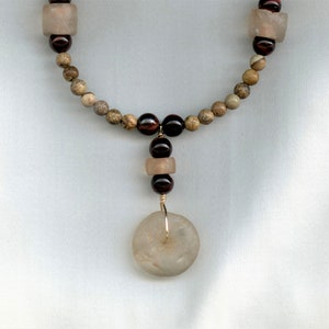 Old Mali Quartz Disk and Beads