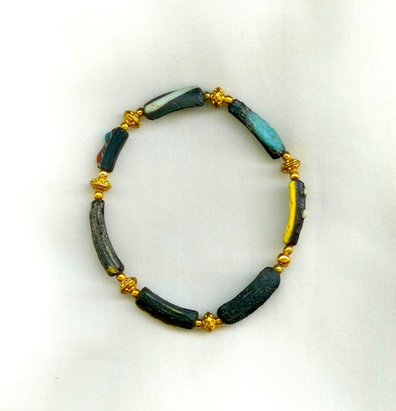 Roman Decorated Glass Bracelet Fragments