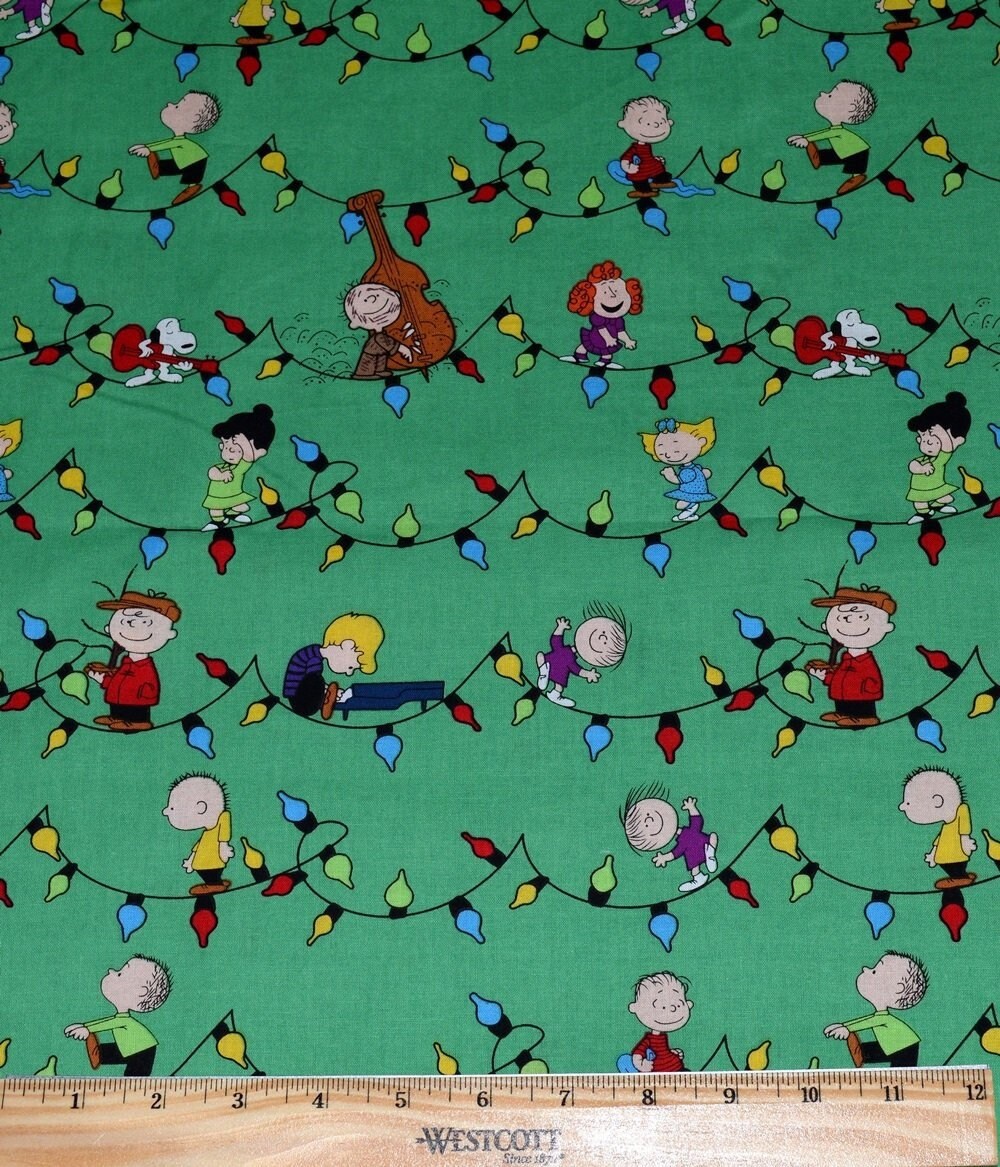 CHRISTMAS PEANUTS FABRIC By The Half Yard For Quilting / Etsy