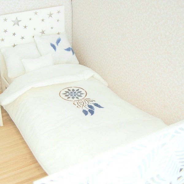 Bedset for 1/6 simple bed for  dolls, Pullip, Blythe, hot toys or the like